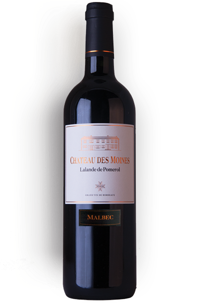 bottle wine château des moines malbec lalande de pomerol